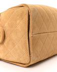Suede Quilted Small CHNL 25 Handbag Beige