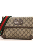 GG Supreme Monogram Neo Vintage Web Belt Bag Brown