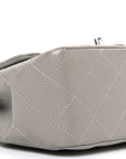 Lambskin Quilted Mini Square Flap Grey