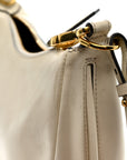 Vitello Grace Matte Mini FNDIgraphy Hobo Bag White Ice