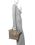 Drummed Calfskin Micro Luggage Dune