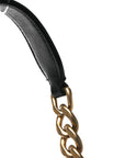 Shiny Lambskin Quilted Trendy Pockets Hobo Black