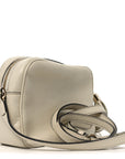 Pebbled Calfskin Small Soho Disco Bag Off White