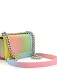Caviar Quilted Small Cuba Rainbow Boy Flap Multicolor