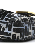 X JOSHUA VIDES Nylon FF Cloudy Mini Belt Baguette Bag White Celeste Black