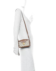 GG Supreme Monogram Mini Clasp Bag Beige Brown