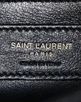 Crinkled Calfskin Matelasse Monogram Baby Niki Chain Satchel Black