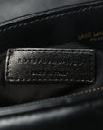 Calfskin Y Quilted Monogram Medium Loulou Chain Satchel Black
