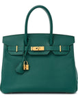 Epsom Birkin 30 Malachite