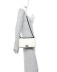 Calfskin Quilted Medium Boy Flap White