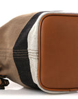 Canvas Mega Check Mini Ashby Tassel Crossbody Saddle Brown