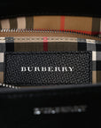 Derby Calfskin House Check Medium Banner Tote Black Sea Green