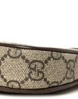 GG Supreme Monogram Textured Dollar Calfskin Mini Ophidia Chain Bag Beige Ebony