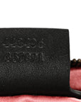 Velvet Matelasse Loved Embroidered Medium GG Marmont Shoulder Bag Black