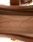 GG Supreme Monogram Azalea Calfskin Web Mini Jackie 1961 Hobo Beige Ebony Brown Sugar