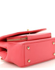 Caviar Quilted Small Business Affinity Flap Coral