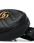 Calfskin Matelasse GG Marmont Belt Bag 85 34 Black