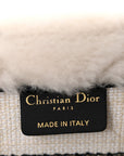 Shearling Cannage Small Book Tote Ecru Blue