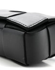 Lambskin Maxi Intrecciato Extra Mini Cassette Crossbody Bag Black