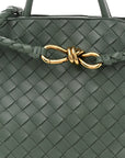 Nappa Intrecciato Medium Andiamo Shoulder Bag Aloe