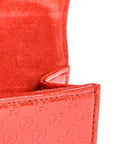 Patent MicroGCCIssima Small Broadway Clutch Red