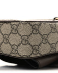 Soft GG Supreme Monogram Medium Ophidia Belt Bag Dark Brown