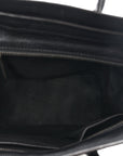 Drummed Calfskin Micro Luggage Black