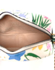 X KEN SCOTT Calfskin Matelasse Floral Print Mini GG Marmont Chain Shoulder Bag Ivory Pink
