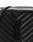 Calfskin Matelasse Monogram Monochrome Lou Camera Bag Black