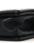 Lambskin Braided Woven Medium Boy Flap Black