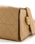 Caviar Quilted Medium CHNL 25 Handbag Dark Beige