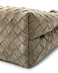 Suede Intrecciato Small Andiamo Shoulder Bag Cypress