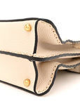 Cuoio Romano Selleria Chamois Medium Peekaboo I SEE U Satchel White