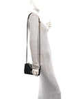 Lambskin Quilted CHNL 19 Wallet On Chain WOC Black