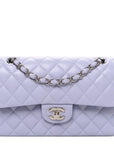 Caviar Quilted Small Double Flap Light Purple