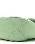 Goatskin Quilted Medium CHNL 19 Flap Light Green