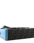 Recycled Fabric Jacquard Vitello King FF 1974 Baguette Soft Trunk Asfalto Black Fiordaliso