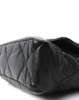 Goatskin Quilted Large CHNL 19 Flap Black