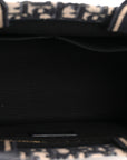 Oblique Calfskin Small Book Tote With Strap Blue Multicolor