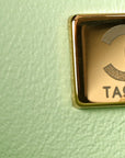 Lambskin Quilted Small Trendy CC Flap Dual Handle Bag Light Green
