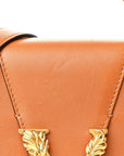 Vitello Barocco Virtus Small Top Handle Shoulder Bag Brown