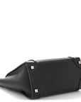 Drummed Calfskin Micro Luggage Black