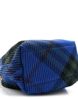 Canvas Knitted Check Mini Peg Duffle Bag Knight