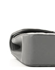 Caviar Quilted Jumbo Double Flap Grey