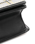Lambskin Studded Medium D1ORama Flap Bag Black
