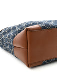 New Denim GG Monogram Medium Ophidia Shopping Tote Blue Tea Cuir