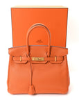 Taurillon Clemence Birkin 30 Orange