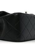 Lambskin Quilted Mini Rectangular Flap Black