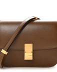 Box Calfskin Medium Classic Box Flap Bag Camel