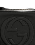 Pebbled Calfskin Small Soho Disco Bag Black